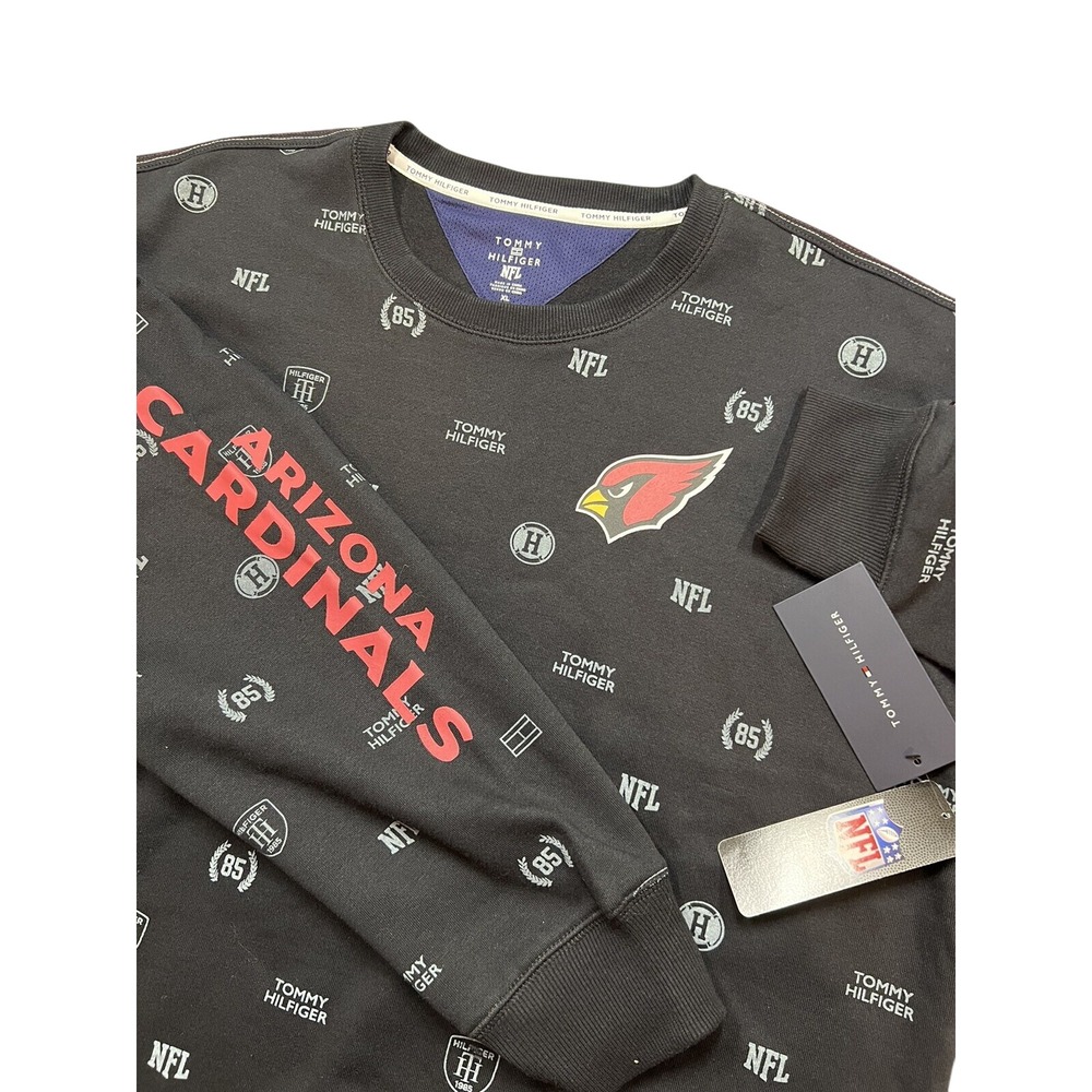 New Arizona Cardinals Tommy Hilfiger NFL Men's XL Crew Neck Sweatshirt Print Nwt
